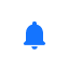 Icone de um sino azul